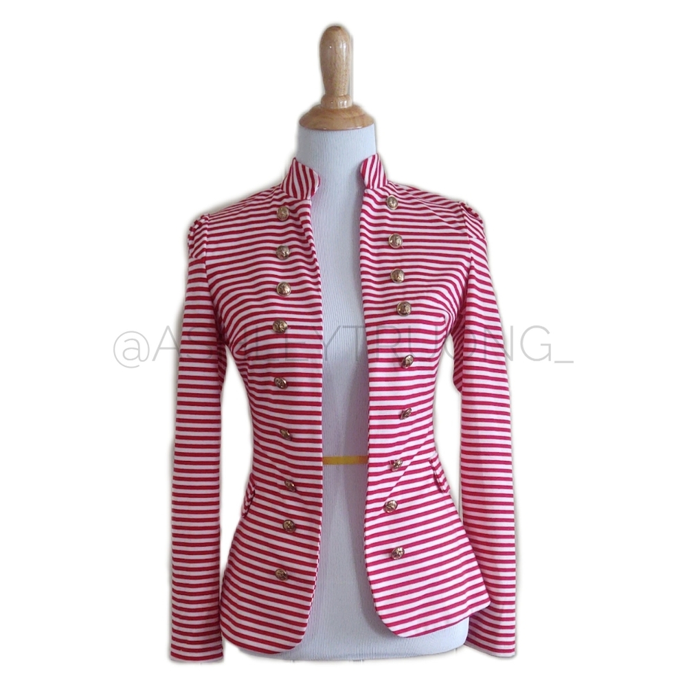 NWT Striped Open-Front Blazer (S)